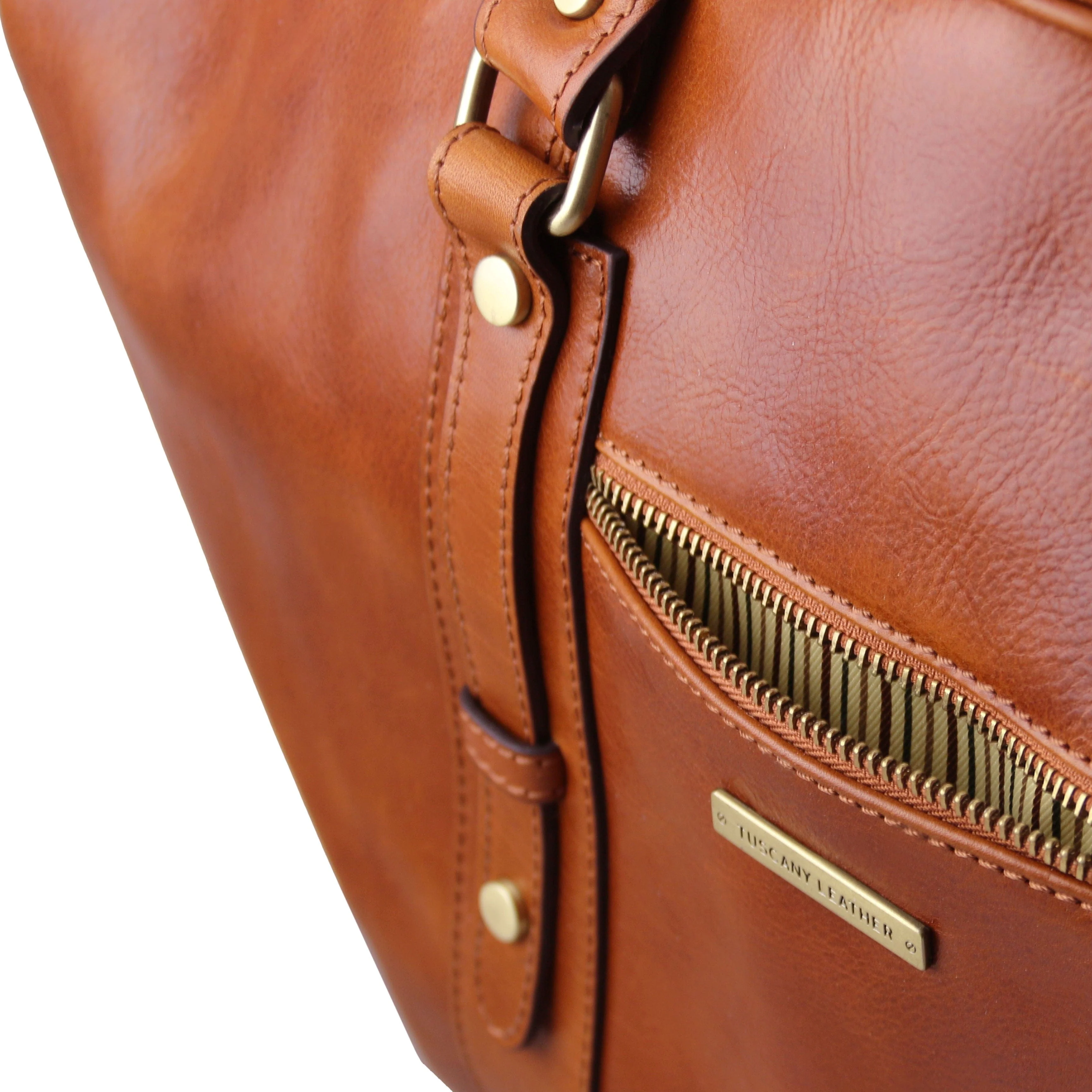TL Voyager - Leather travel bag with front pocket | TL142140 - Image 8