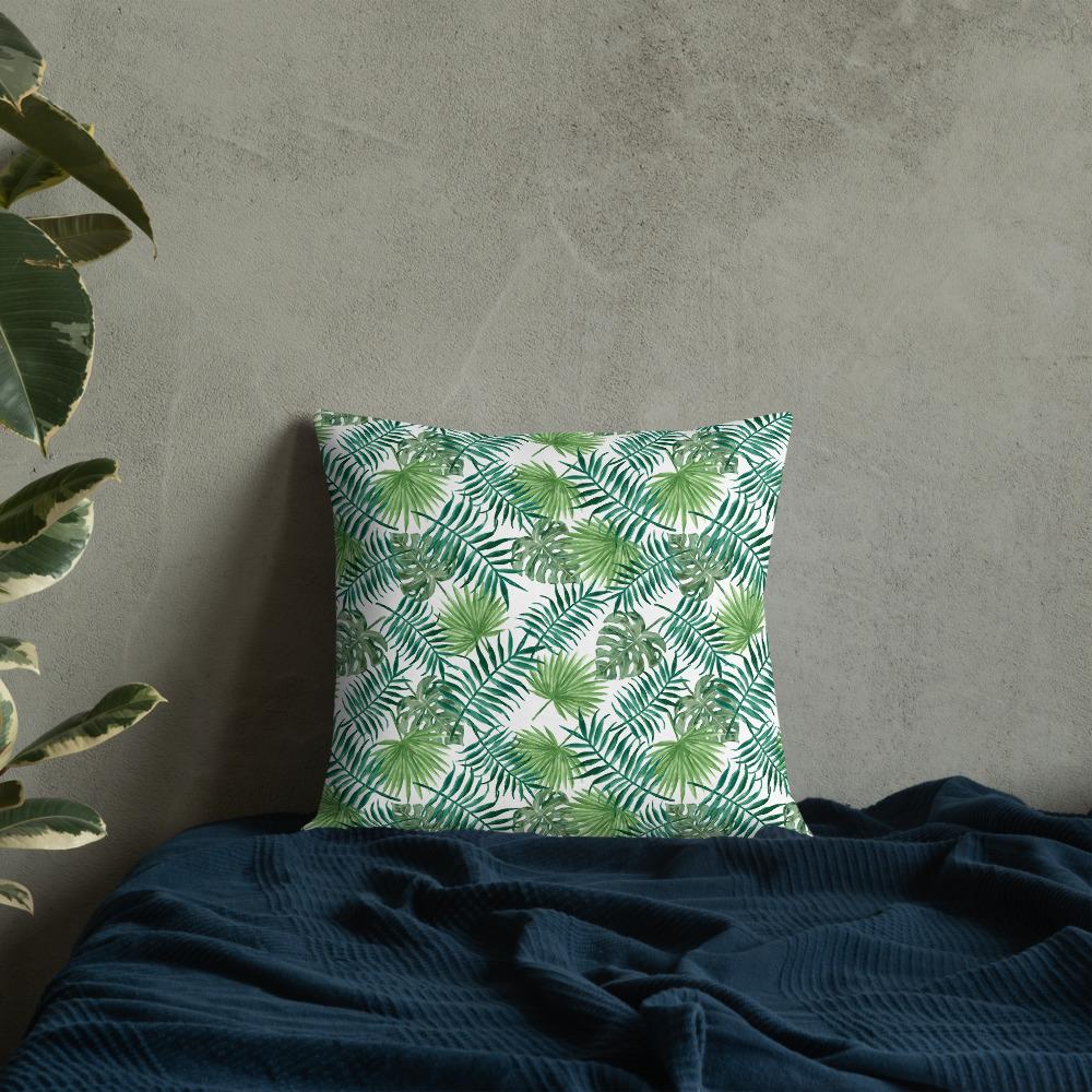 Tropical Leaves Premium Throw Pillow - Image 10