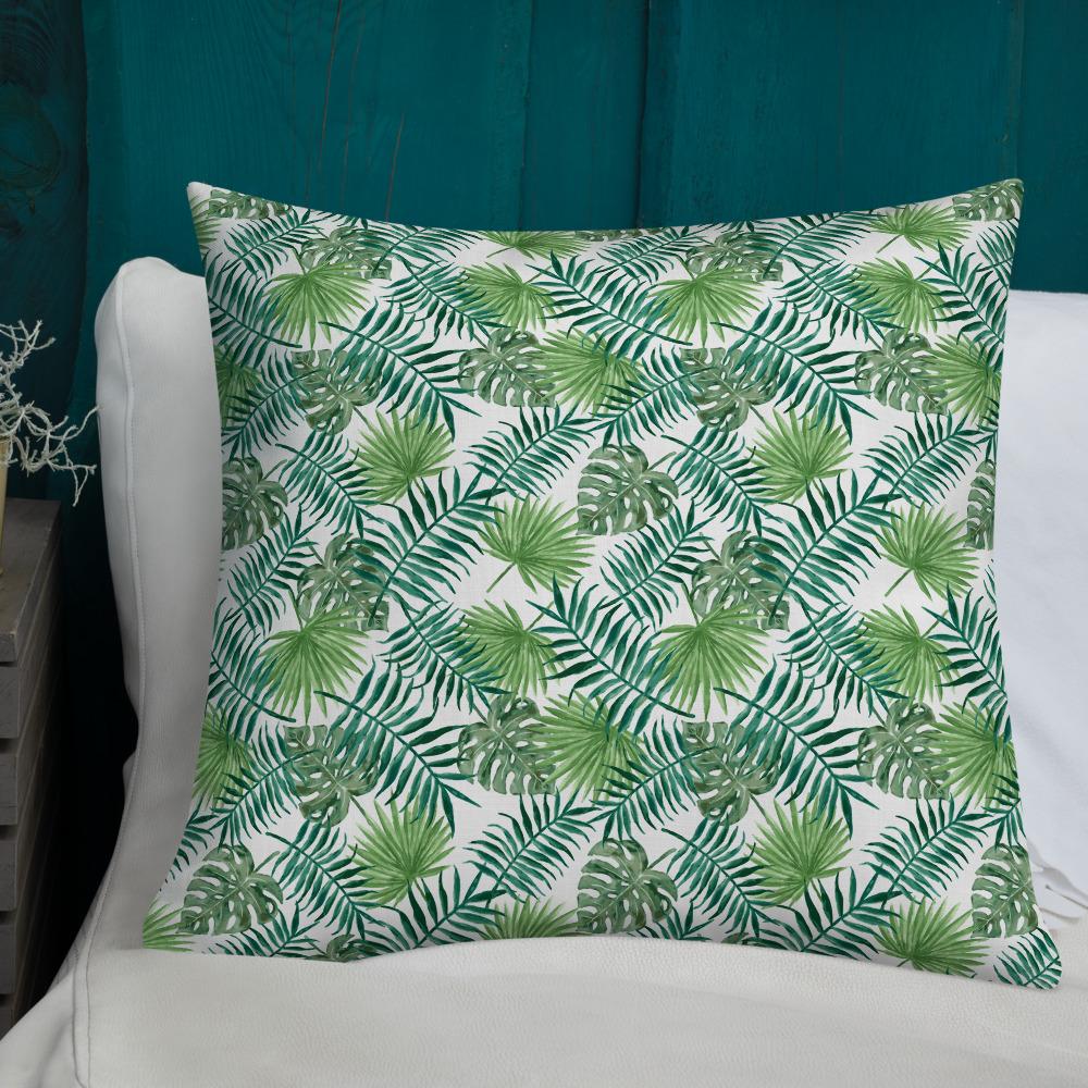 Tropical Leaves Premium Throw Pillow - Image 16