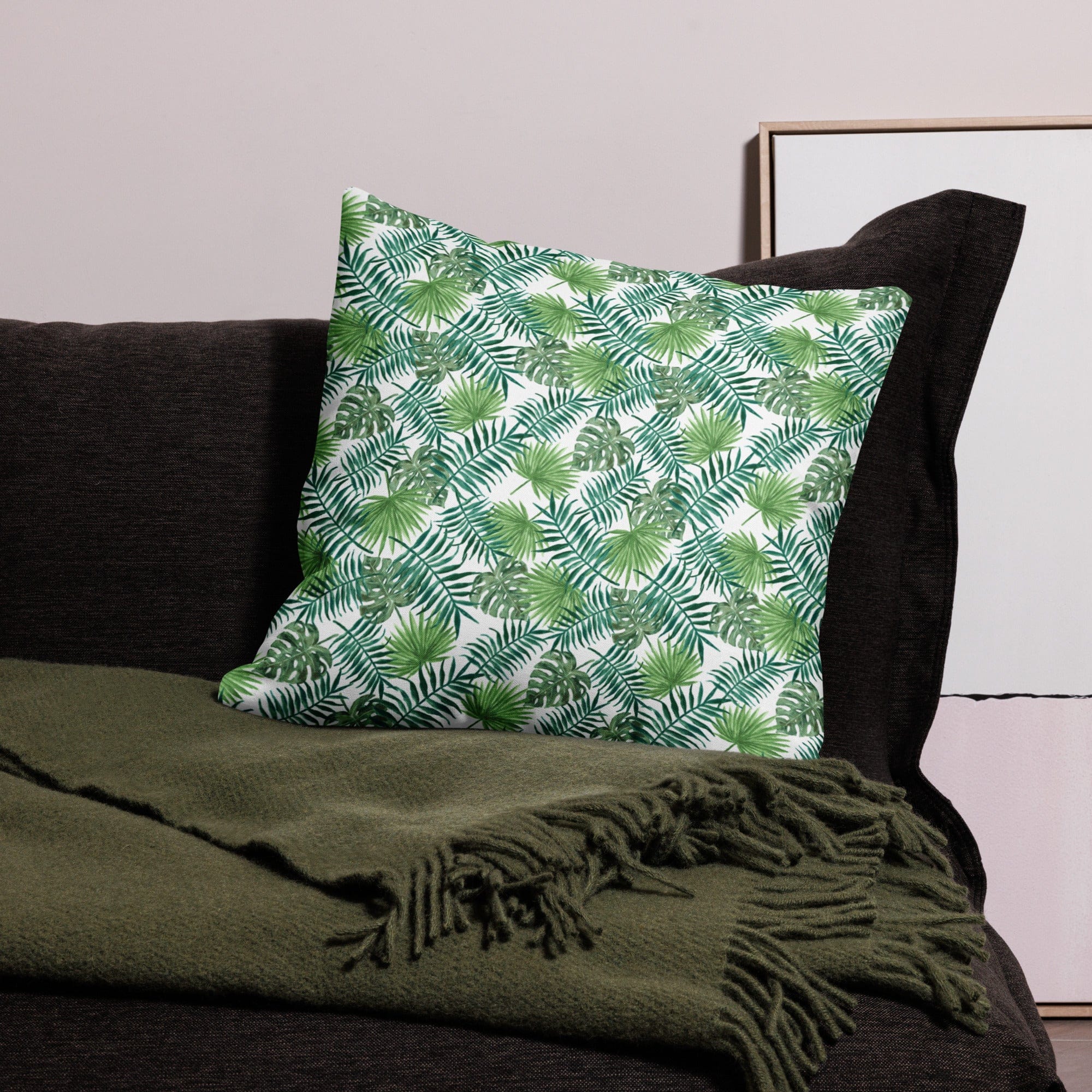 Tropical Leaves Premium Throw Pillow - Image 18