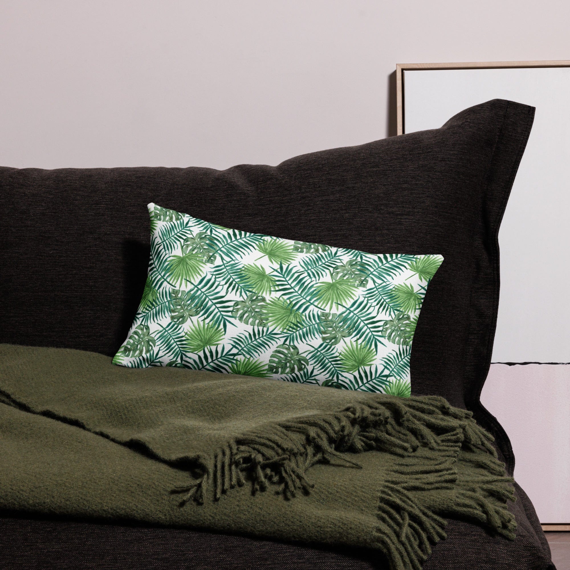 Tropical Leaves Premium Throw Pillow - Image 28