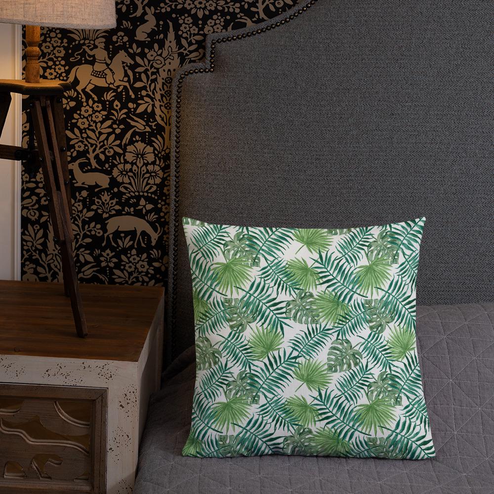 Tropical Leaves Premium Throw Pillow - Image 8