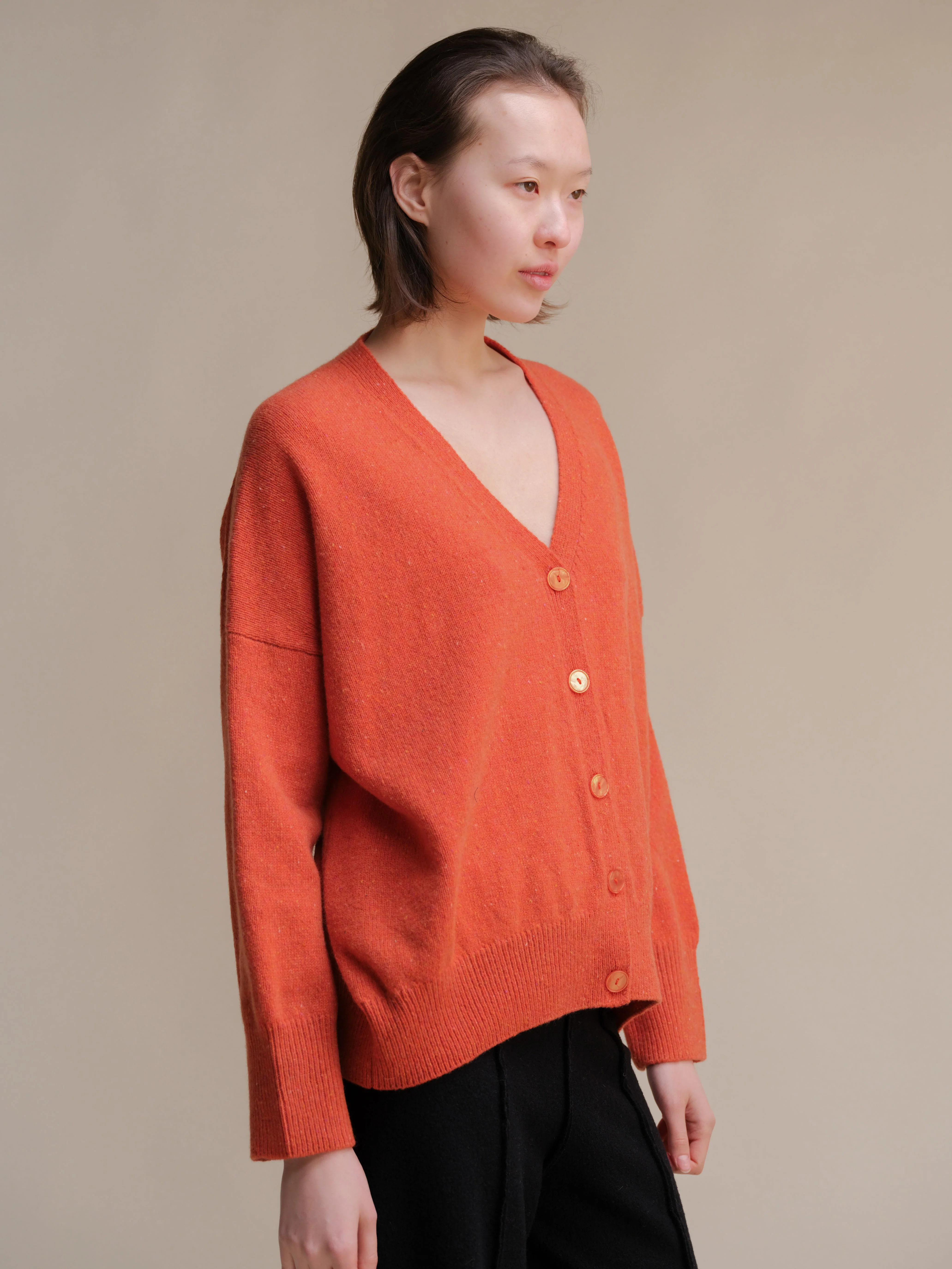 Oversized Tweed Cardigan - Wool Blend - Image 6