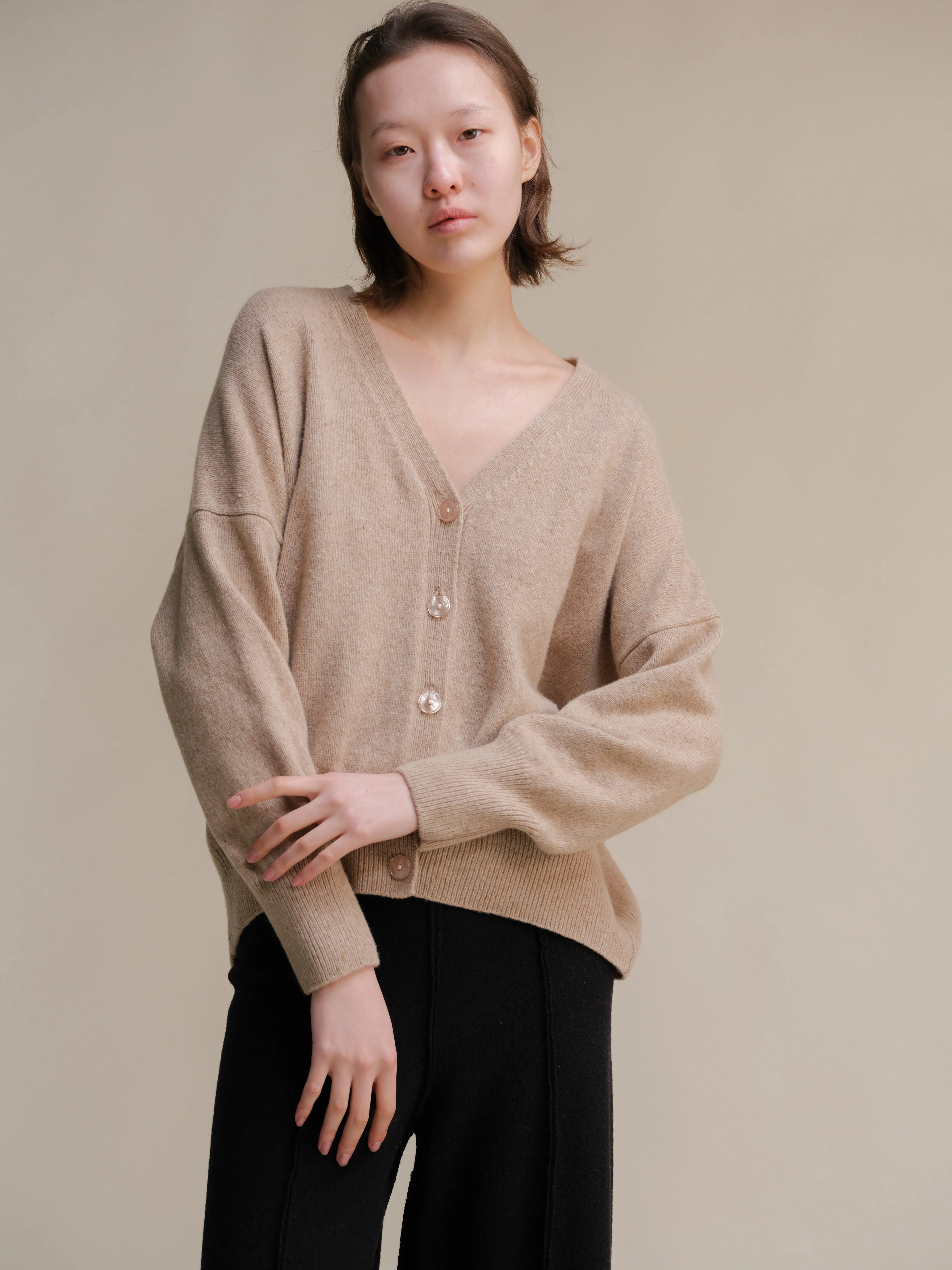 Oversized Tweed Cardigan - Wool Blend - Image 7