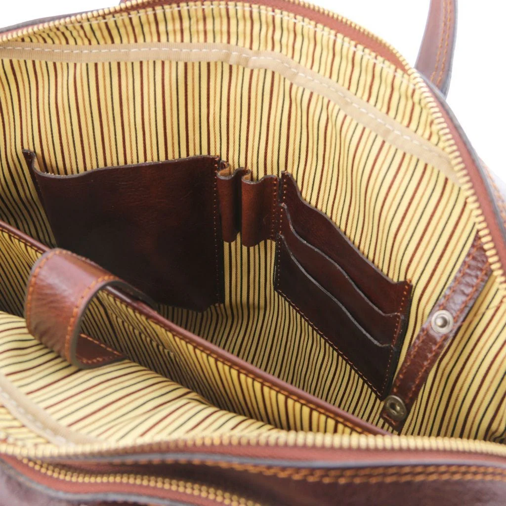Urbino - Leather laptop briefcase - 2 compartments with front pocket | TL141894 - Image 10