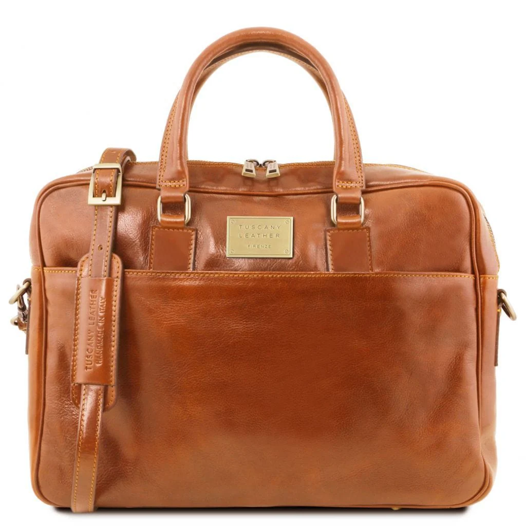 Urbino - Leather laptop briefcase - 2 compartments with front pocket | TL141894 - Image 14