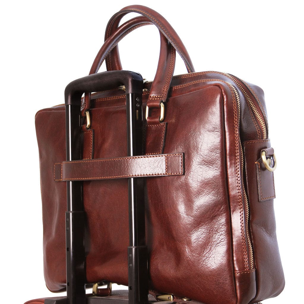 Urbino - Leather laptop briefcase - 2 compartments with front pocket | TL141894 - Image 4