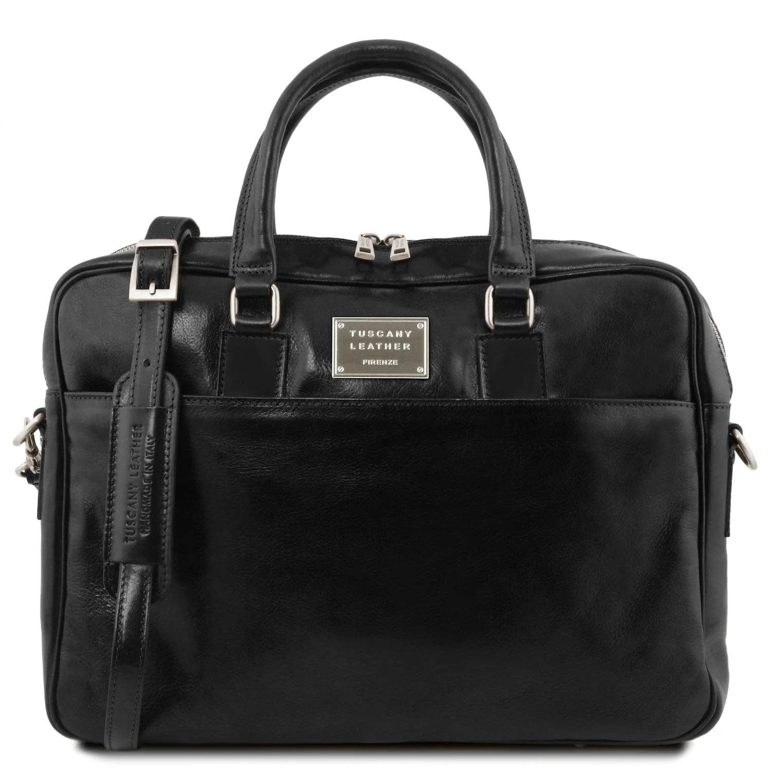 Urbino - Leather laptop briefcase with front pocket | TL141241 - Image 19