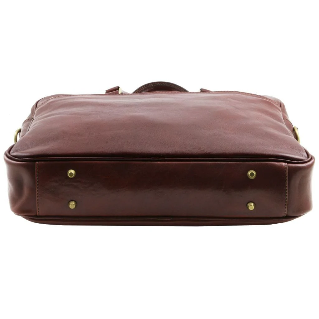 Urbino - Leather laptop briefcase with front pocket | TL141241 - Image 7