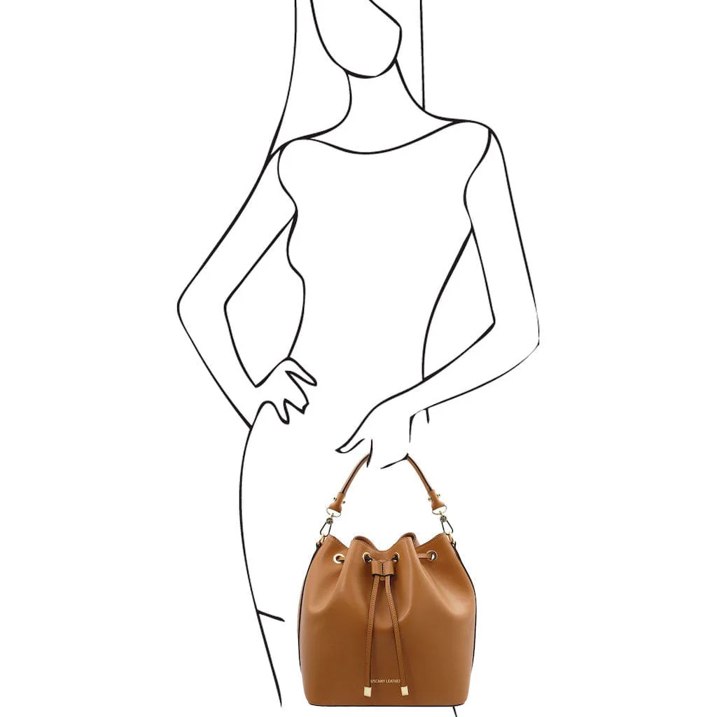 Vittoria - Italian leather bucket bag | TL141531 - Image 14