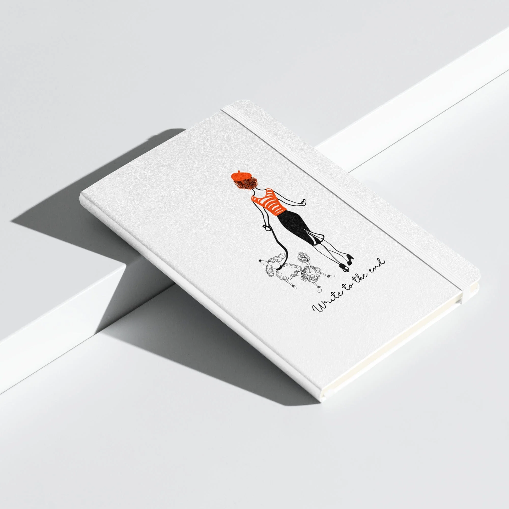 Write to the End Woman and French Poodle Hardcover Bound Journal - Image 4